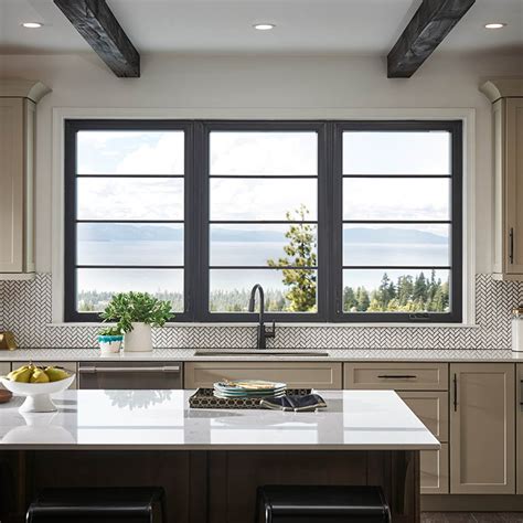 modern black windows